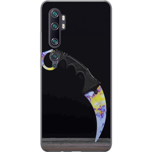 Xiaomi Mi Note 10 Pro Gennemsigtig cover Karambit / Butterfly