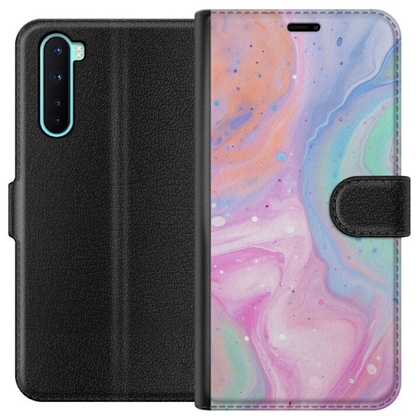 OnePlus Nord Tegnebogsetui Pastelmarmor