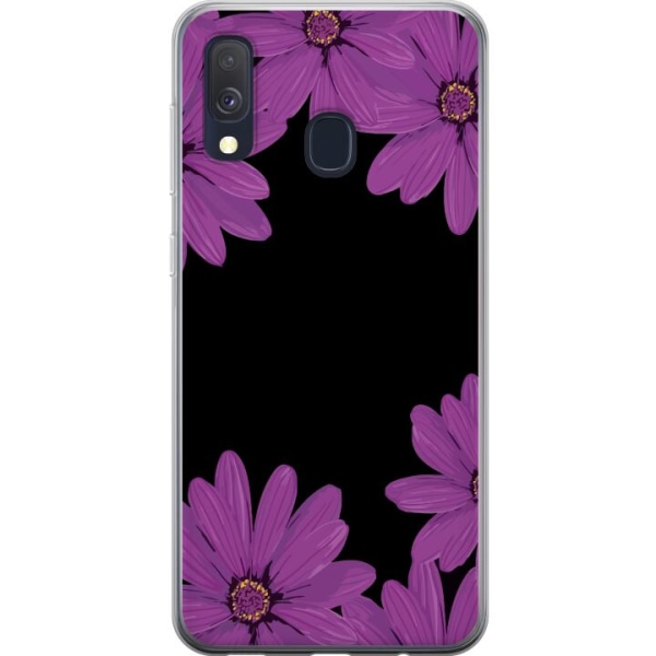 Samsung Galaxy A40 Gennemsigtig cover Blomsterarrangement
