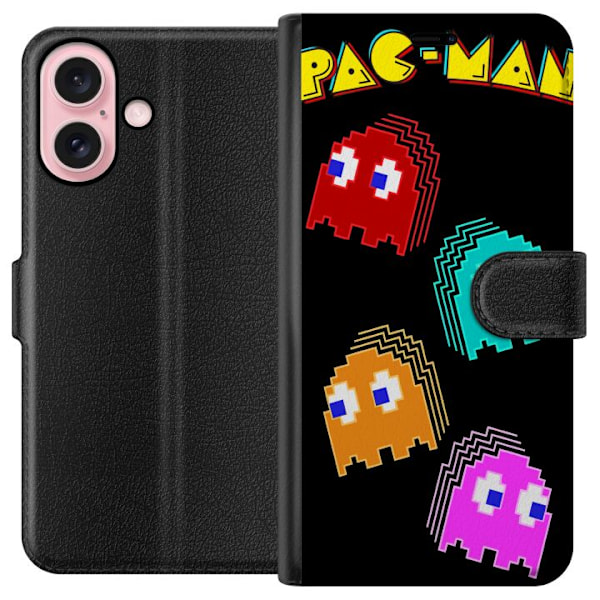 Apple iPhone 16 Lommeboketui Pac-Man