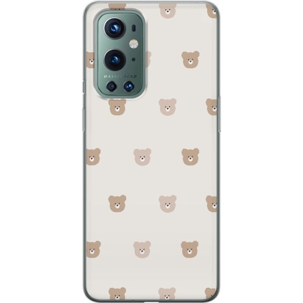 OnePlus 9 Pro Läpinäkyvä kuori Teddy-tausta - söpöt teddy