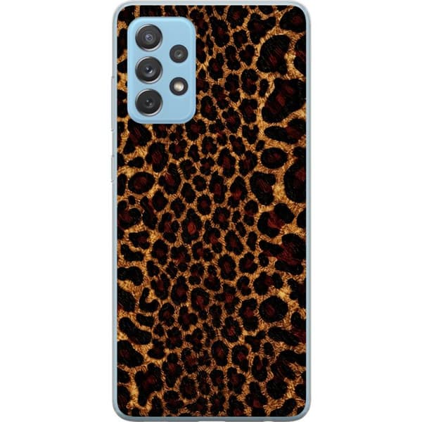 Kompatibelt Mobildeksel til Samsung Galaxy A52 5G Vill leopard brun