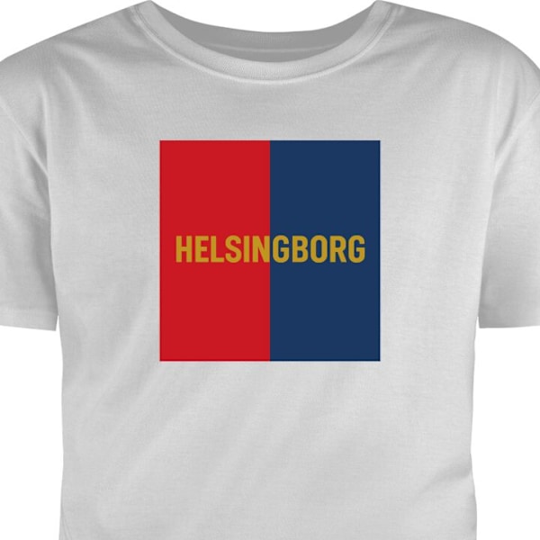 Barn-T-shirt | Bekväm T-shirt för Barn Helsingborg – fotbo grå 7-8 År