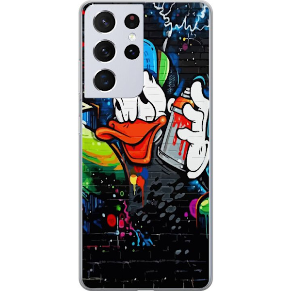 Samsung Galaxy S21 Ultra 5G Läpinäkyvä kuori Kalle Anka Graffiti Disney Design Hauska Lasten Motiivi Väri Graafinen Suosittu Sarja Ikoninen Disney