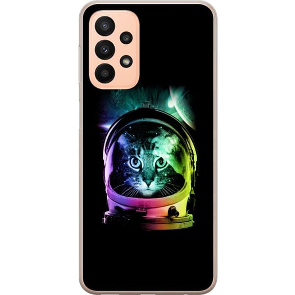 Kompatibelt Mobilskal till Samsung Galaxy A23 Space Cat