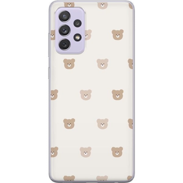 Samsung Galaxy A52s 5G Läpinäkyvä kuori Teddy-tausta - söpöt teddykarhut pehmeällä taustalla