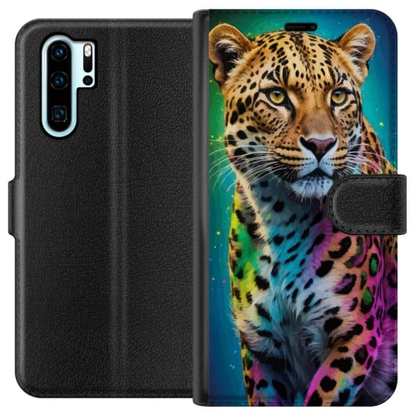 Kompatibelt Lommeboketui til Huawei P30 Pro Leopard