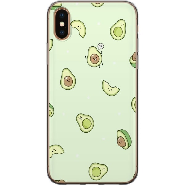 Apple iPhone XS Max Gennemsigtig cover Glad Avocado