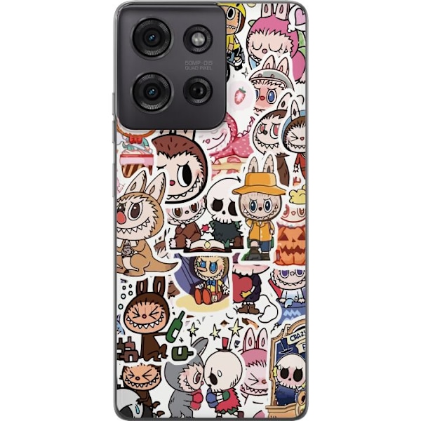 Motorola Moto G75 Gennemsigtig cover Labubu All-Stars – POP