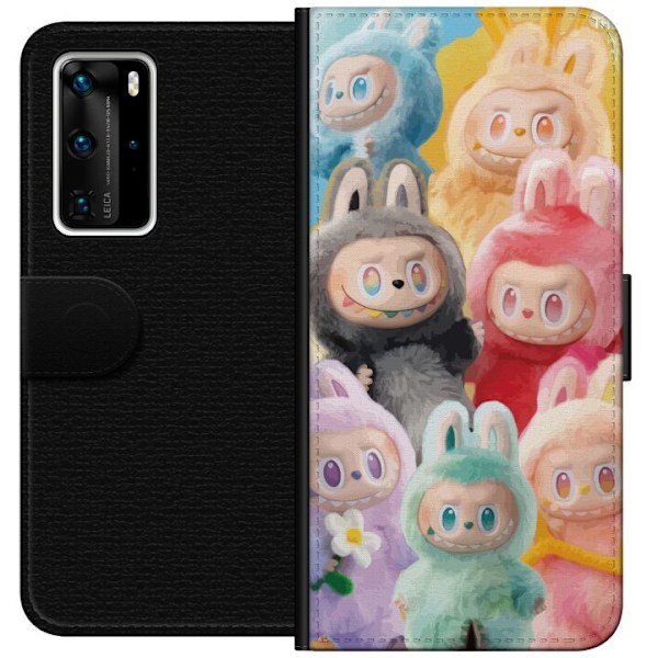 Huawei P40 Pro Tegnebogsetui Labubu Skitse Stil