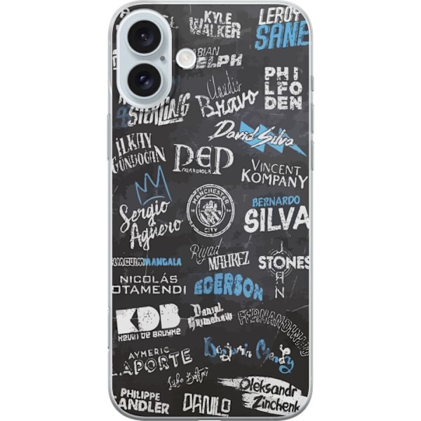 Apple iPhone 16 Plus Gennemsigtig cover Manchester City Hold