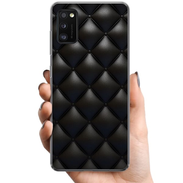 Samsung Galaxy A41 TPU Mobilcover Læder Sort
