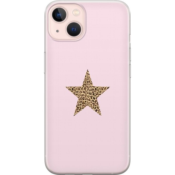 Apple iPhone 13 mini Genomskinligt Skal Leopard stjärna