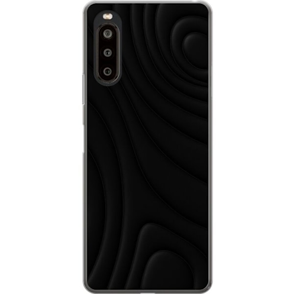 Sony Xperia 10 II Genomskinligt Skal Black Waves