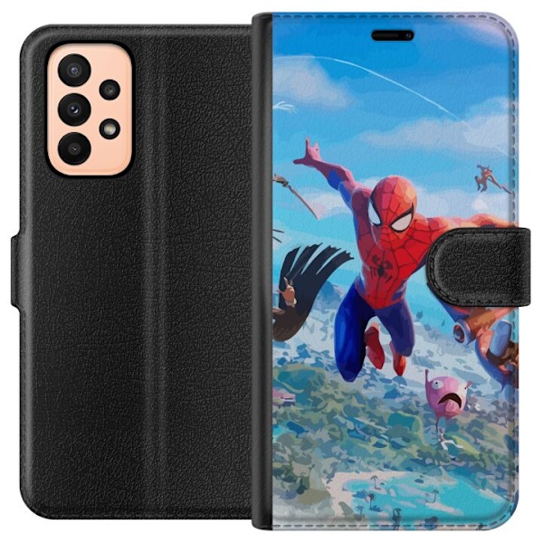 Samsung Galaxy A23 Lommeboketui Fortnite Spiderman