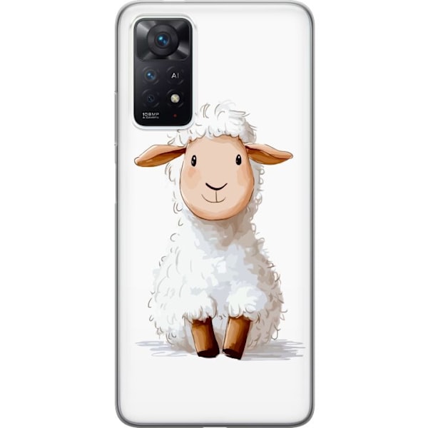 Xiaomi Redmi Note 11 Pro Läpinäkyvä kuori Suloinen Lammas - lasten ja vauvan tuotteita sarjakuvatyyliin