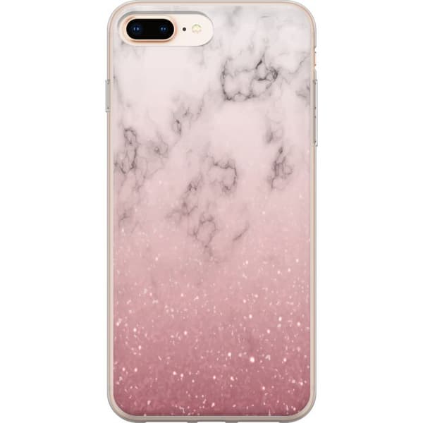 Kompatibelt Mobilskal till Apple iPhone 8 Plus Glitter och marmor