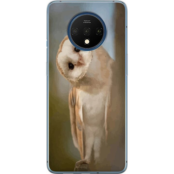 OnePlus 7T Läpinäkyvä kuori Uggla Utelias Katse Lintumotiivi Metsä Luonto Grafinen Suunnittelu Suosittu Motiivi Eläin Teema Koriste