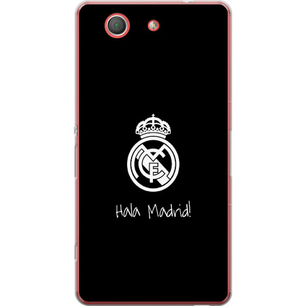 Sony Xperia Z3 Compact Genomskinligt Skal Real Madrid Emblem Fotboll Stolthet Vit Guld Klubbmärke Champions La Liga Fans Ikoniskt Sport