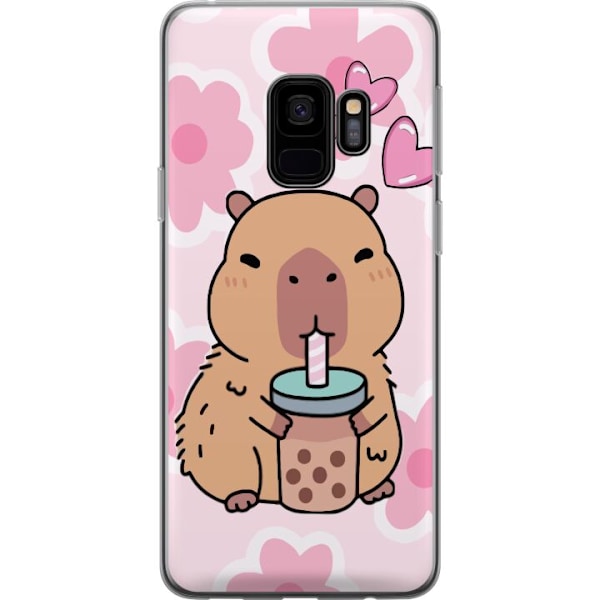 Samsung Galaxy S9 Gennemsigtig cover Kawaii Capybara Hjerte An