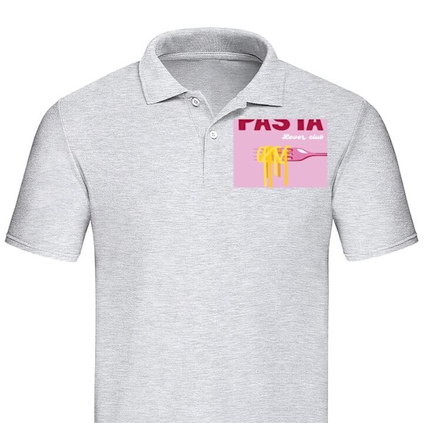 Piké för Vuxen | Elegant Pikétröja Pasta Club Grå XX-Large