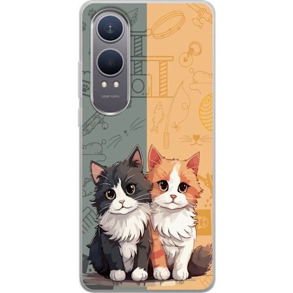 OnePlus Nord CE4 Lite Genomskinligt Skal Katter