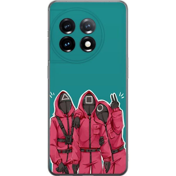 OnePlus 11R Gjennomsiktig deksel Squid Game Karakterer Grafisk Design Seriefigurer Populær TV Motiv Asiatisk Stil Spennende Trend