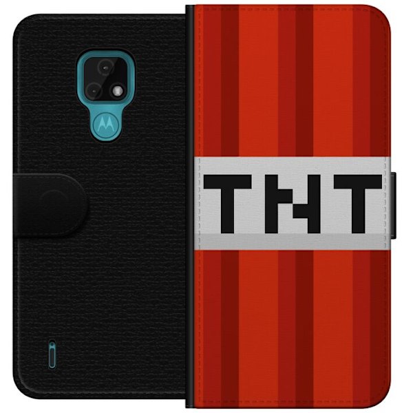 Motorola Moto E7 Tegnebogsetui Minecraft TNT