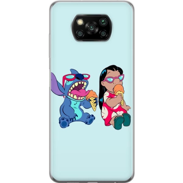 Xiaomi Poco X3 NFC Läpinäkyvä kuori Lilo & Stitch