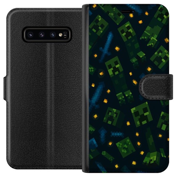 Samsung Galaxy S10 Tegnebogsetui Minecraft Dungeons Mob