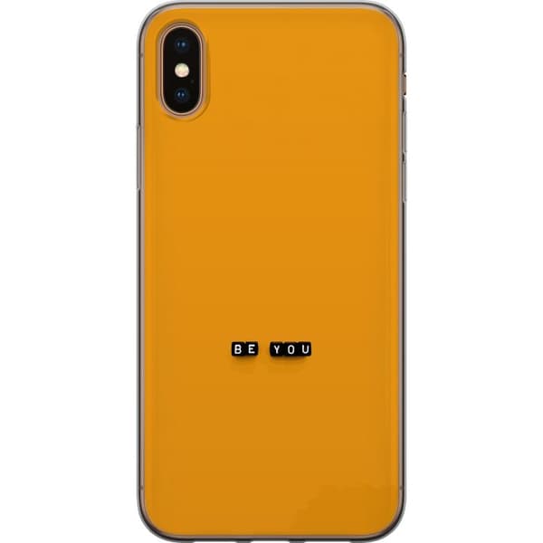 Kompatibelt Mobildeksel til Apple iPhone X Be You text oransje