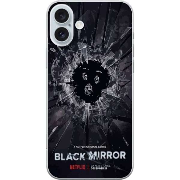 Apple iPhone 16 Plus Gennemsigtig cover Black Mirror Sci-Fi Ne