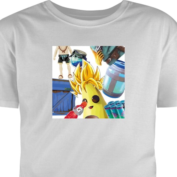 Børne T-shirt | Behagelig T-shirt til Børn Fortnite grå 2-3 År