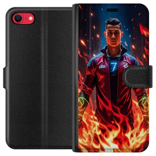 Apple iPhone SE (2022) Tegnebogsetui Ronaldo Inferno - fodboldhelt i flammer