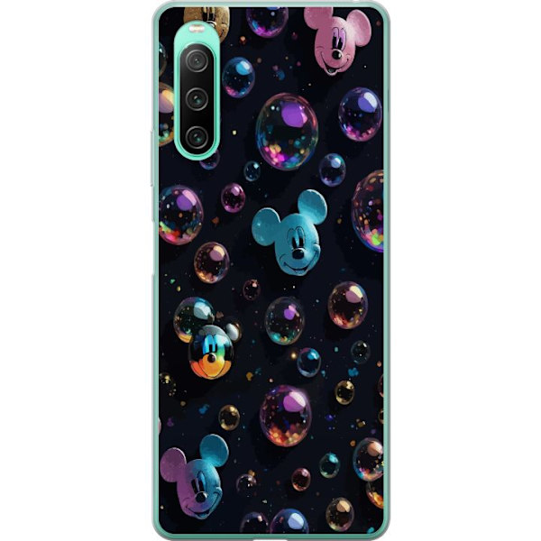 Sony Xperia 10 IV Läpinäkyvä kuori  Mikki Hiiri Disney Kuplat Suunnittelu Hauska Motiivi Suosittu Disney-hahmo Piirrossarja Lasten Klassikko