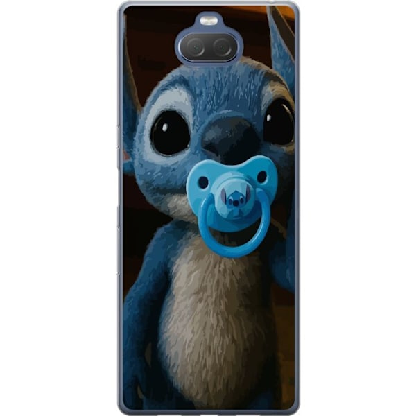 Sony Xperia 10 Plus Läpinäkyvä kuori Stitch & Napp - vauvateema söpöllä hahmolla