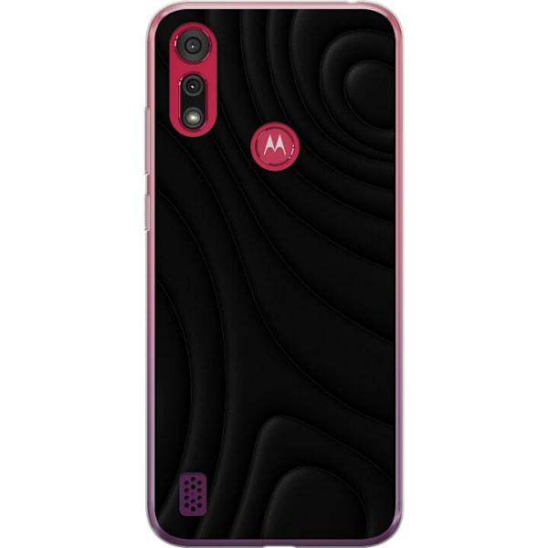 Motorola Moto E6s (2020) Läpinäkyvä kuori Tummat Aallot