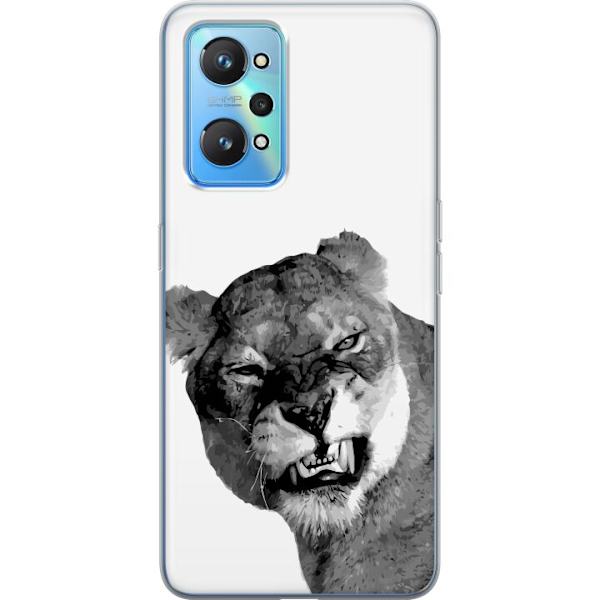 Realme GT Neo2 Gjennomsiktig deksel Løve Kunstnerisk Dyremotiv Afrikansk Stil Jungel Følelse Grafisk Design Hjemmeinnredning Dyretema
