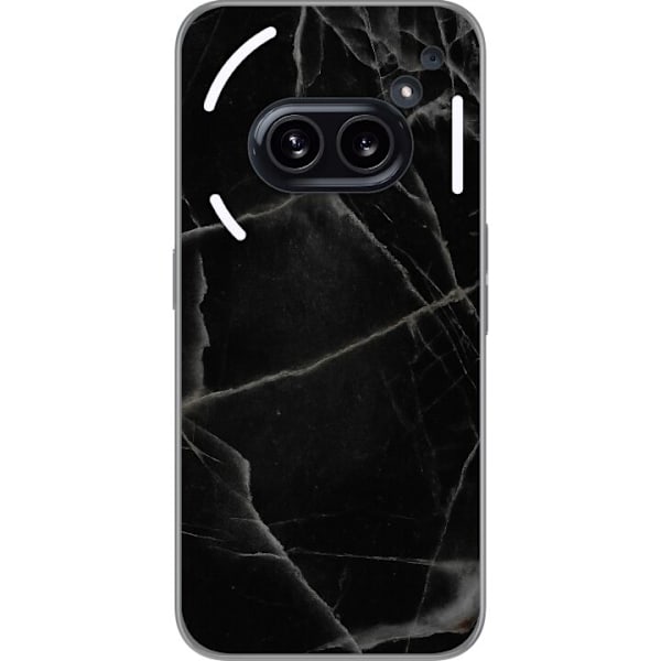 Nothing Phone (2a) Läpinäkyvä kuori Musta marmori