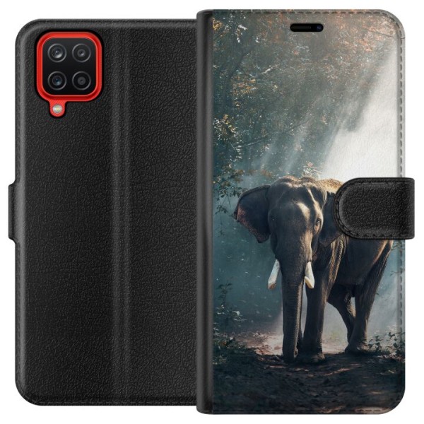Samsung Galaxy A12 Plånboksfodral Elefant