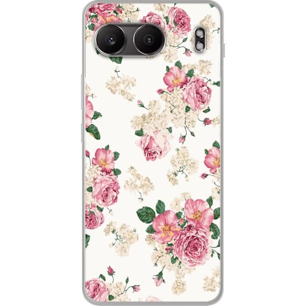 OnePlus Nord 4 Gennemsigtig cover Retro Blomster