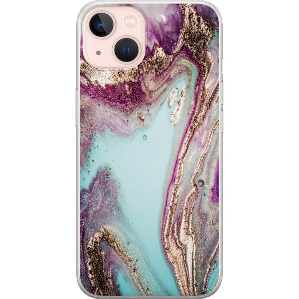 Apple iPhone 13 Gennemsigtig cover Lilla marmor