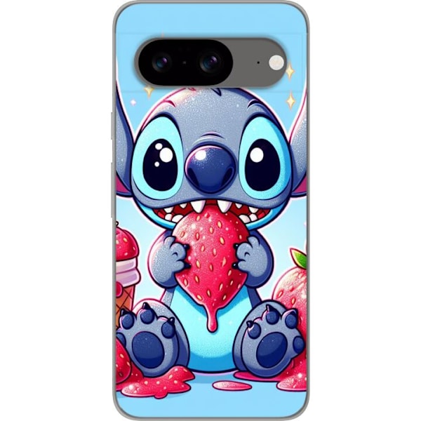 Google Pixel 8 Genomskinligt Skal Strawberry Stitch