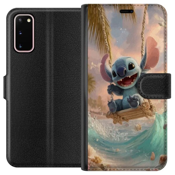 Kompatibel Tegnebogsetui til Samsung Galaxy S20 Disney Stitch blå alien sød figur samlerobjekt