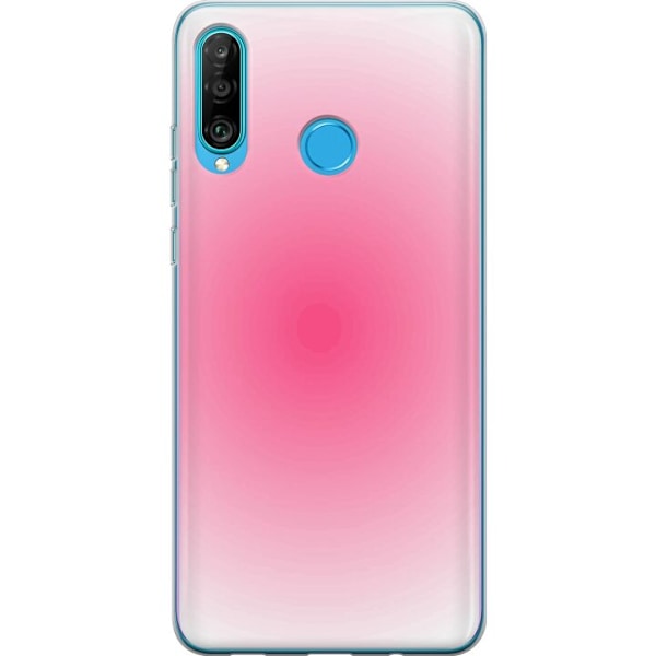 Huawei P30 lite Genomskinligt Skal Rosa Moln