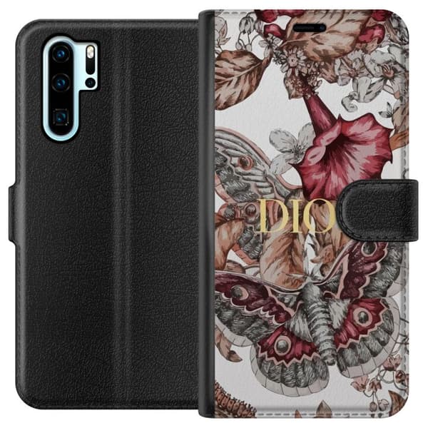 Kompatibel Tegnebogsetui til Huawei P30 Pro Blomster D I O R