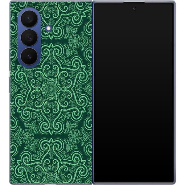 Kompatibelt Mobildeksel til Samsung Galaxy Z Fold7 Grønne ornamenter grønn