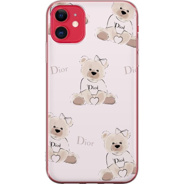 Apple iPhone 11 Läpinäkyvä kuori Teddy Dior Vibes - ylellin