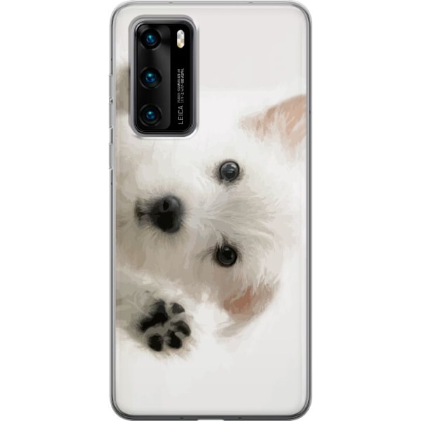 Huawei P40 Genomskinligt Skal Hund