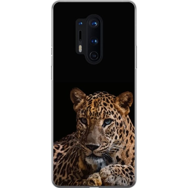 OnePlus 8 Pro Läpinäkyvä kuori Leopard